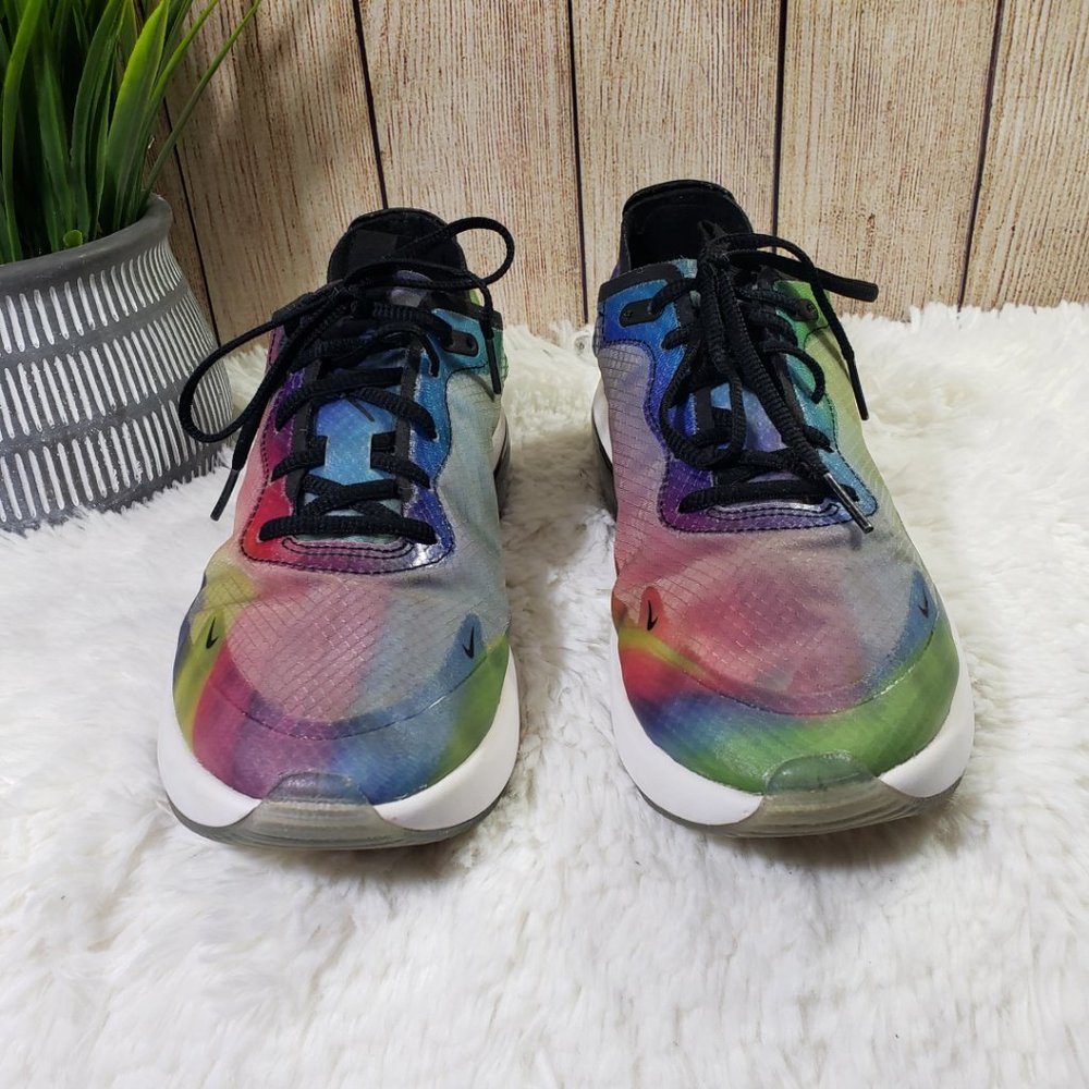 NIKE AIR MAX Women's 7.5 Multicolor Rainbow Lace-up, Casual, Active Sneakers GUC - Picture 4 of 13